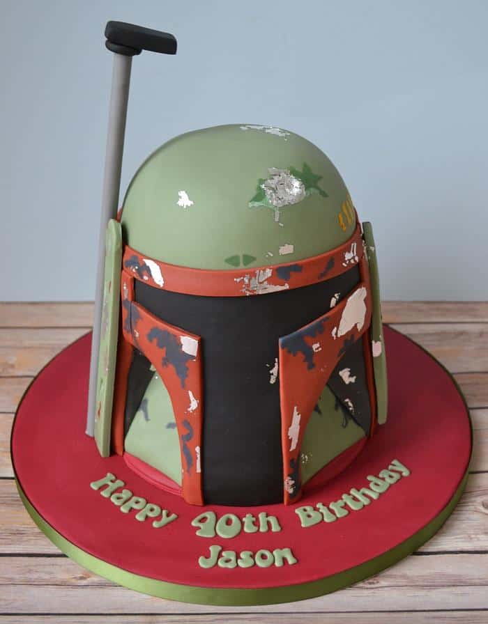 Boba Fett Helmet Cake