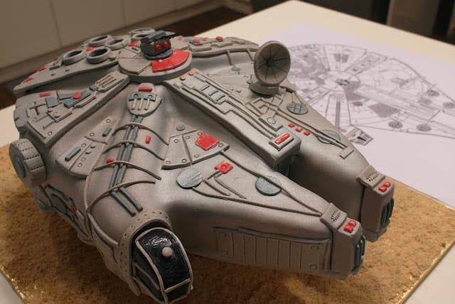 Millennium Falcon Cake