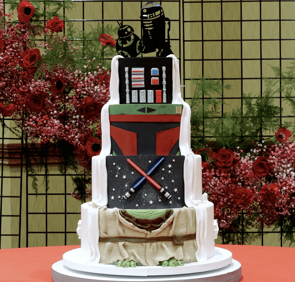 Character Panel Wedding Cake