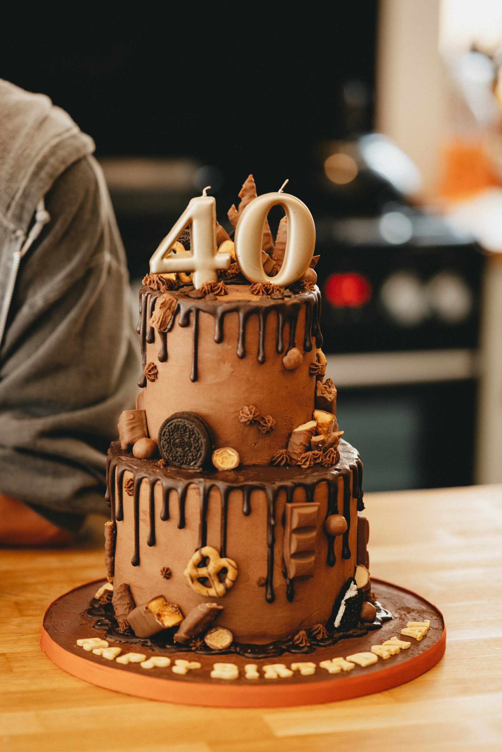 chocolate 40th birthday cake