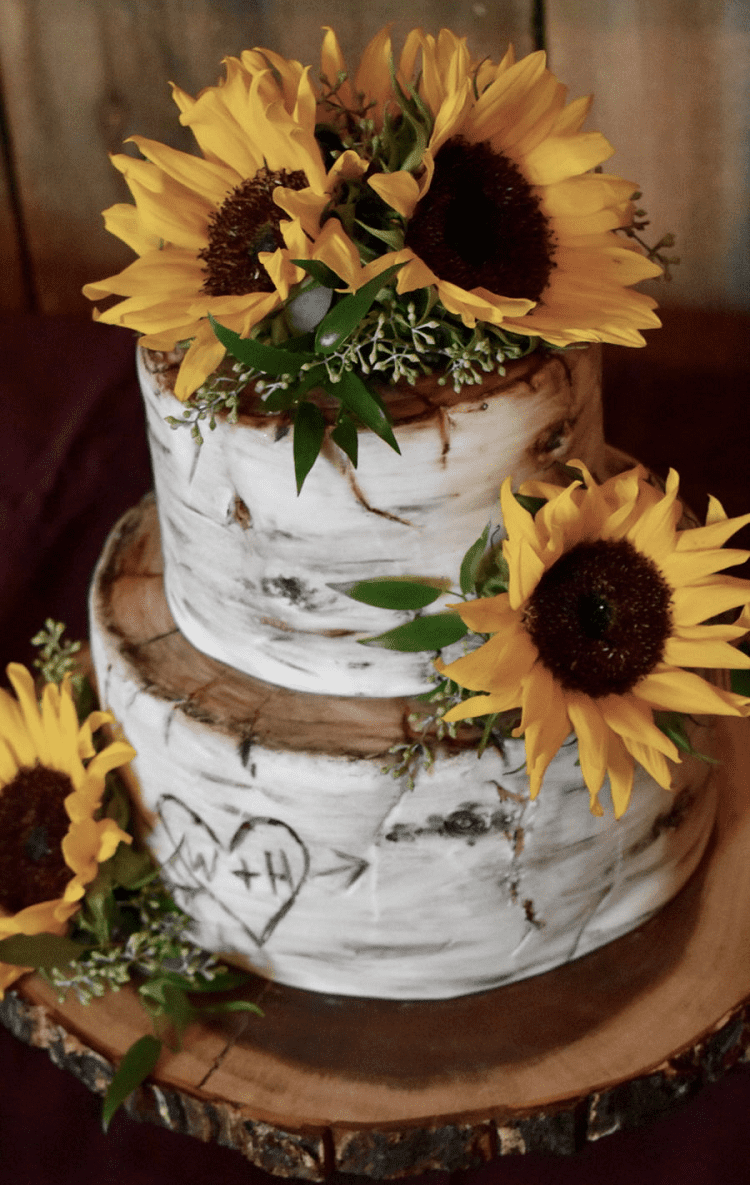 Birch Tree Wedding Cake