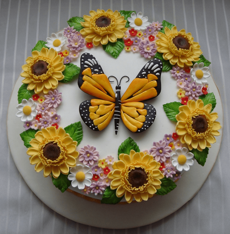 Butterfly Garden Cake