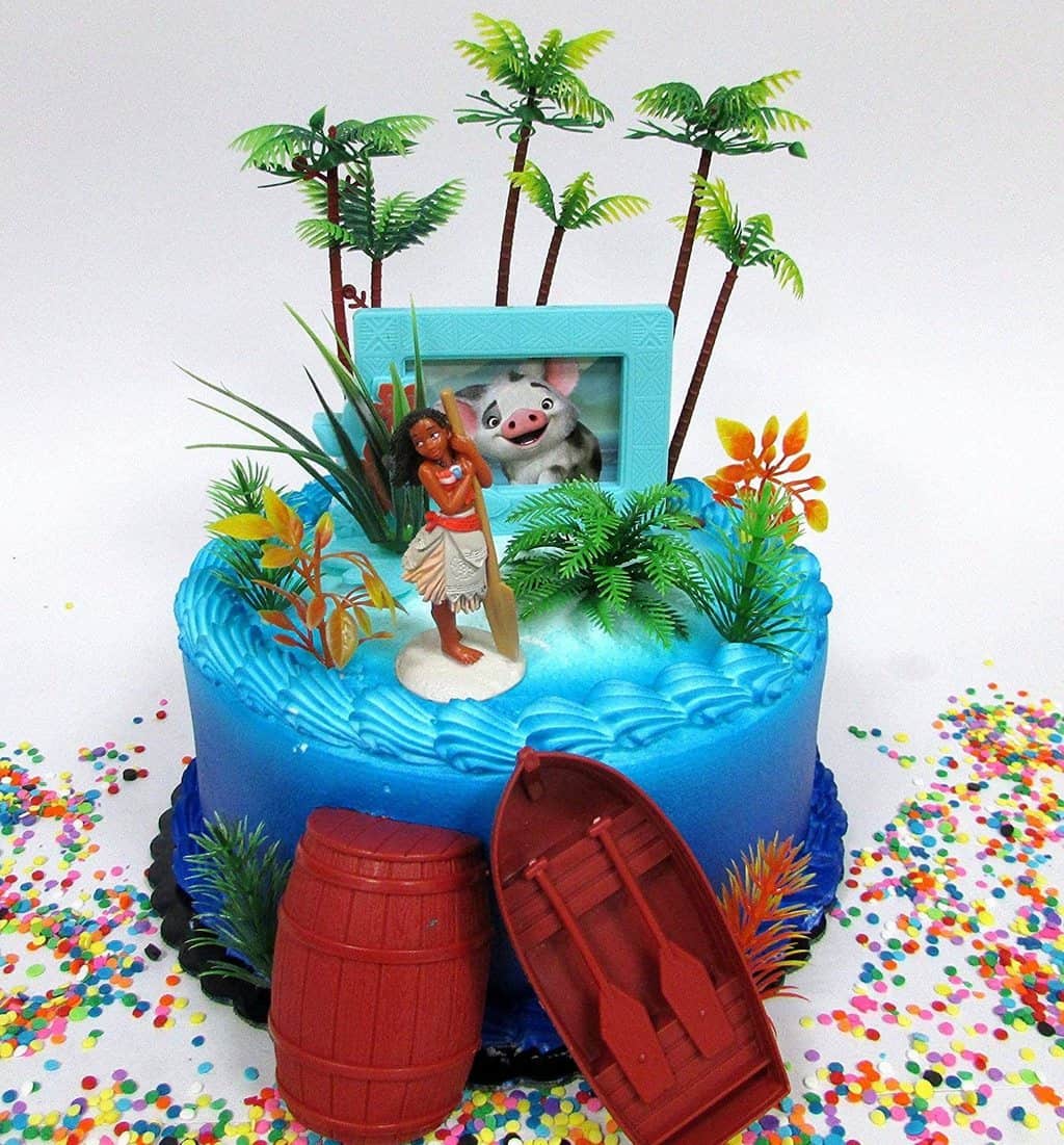 MOANA Tropical Themed Moana Birthday Cake Topper Set