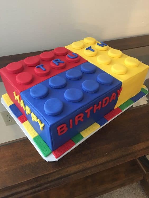 Lego cake for boys hot sale