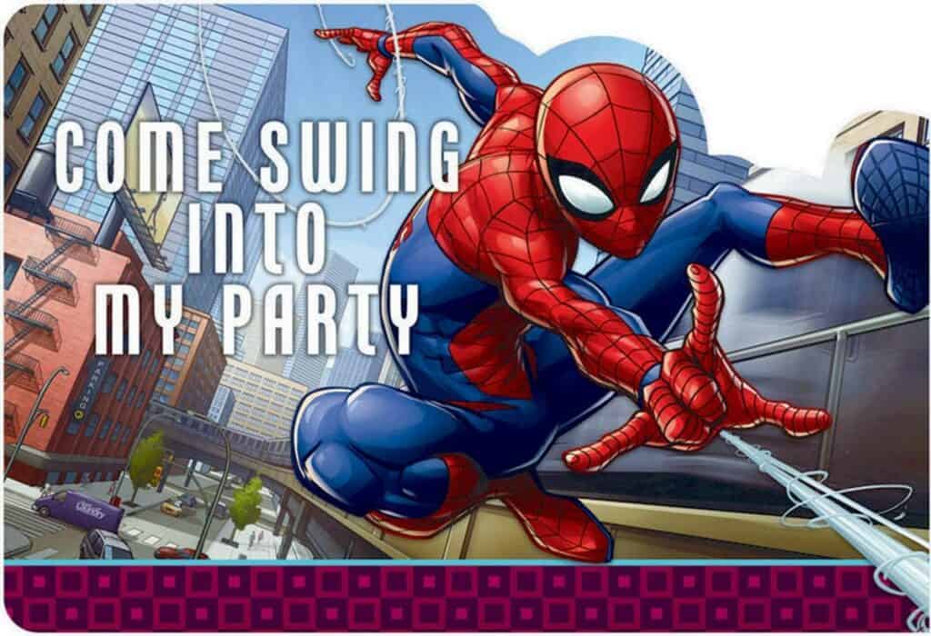 e. Spiderman Invitations