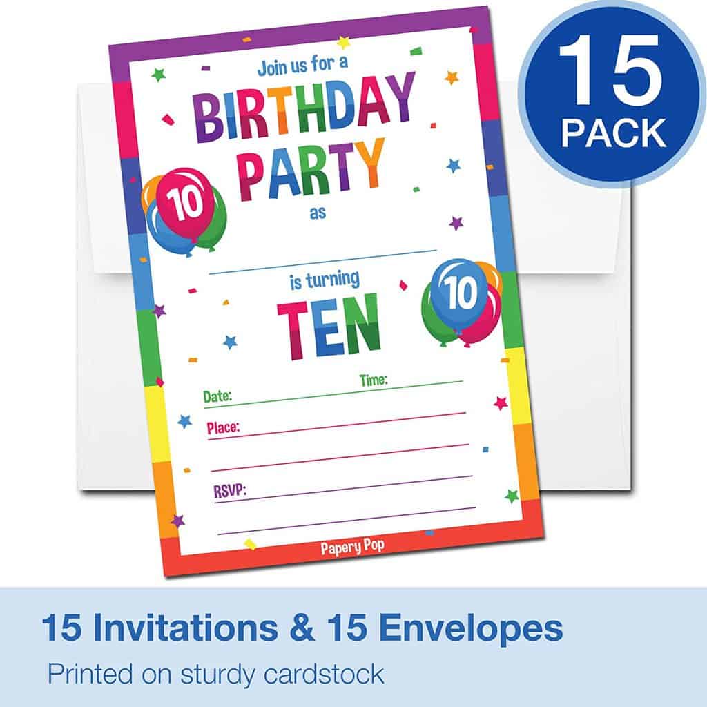 f. Simple Balloon Invitations