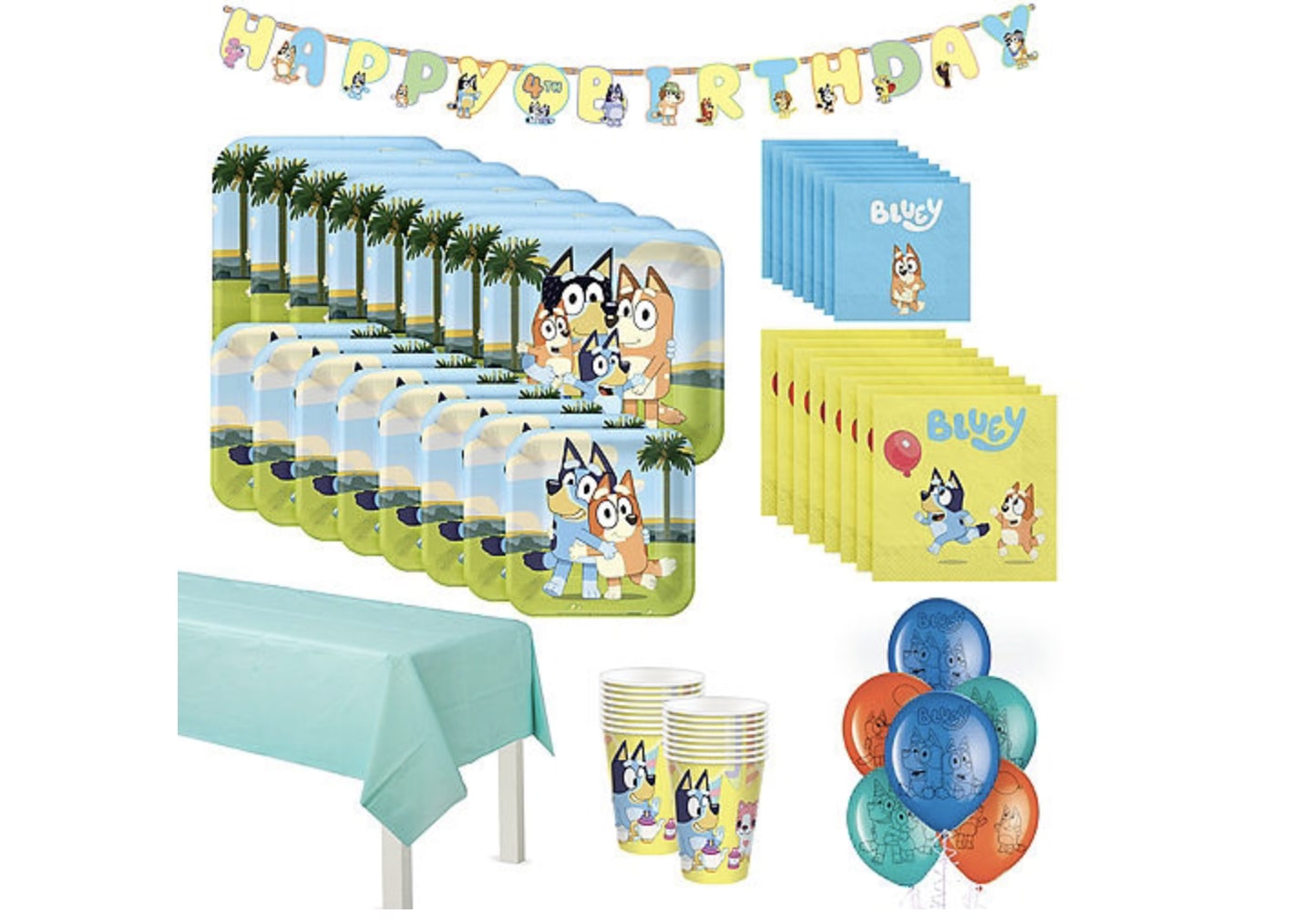 Bluey Tableware Kit for 16 guests 