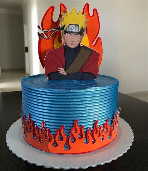 Blue Fire Naruto Cake