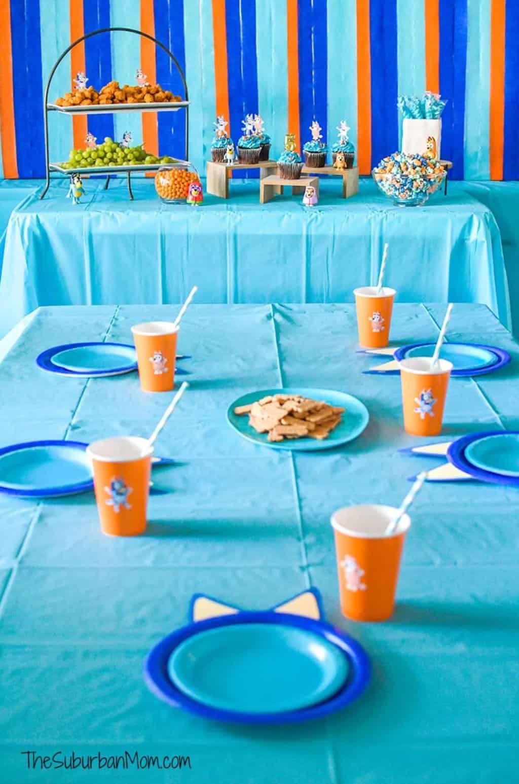 Bluey Birthday Table Set Up Dinnerware