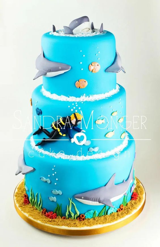 "Deep Dive" Shark Cake Idea