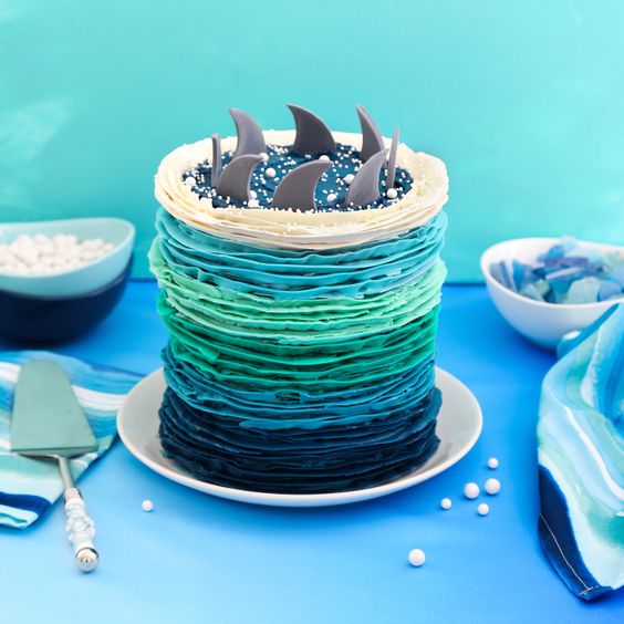 "Ombre Fins" Shark Cake Idea