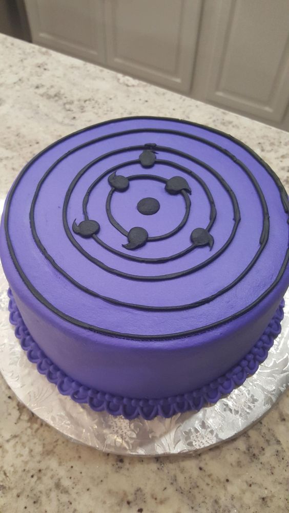 Purple Sharingan Cake