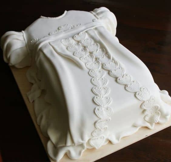 Baptism Dress Cake