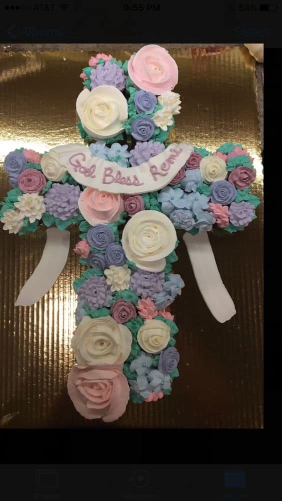 Elaborate Multi-colored Cross Cake