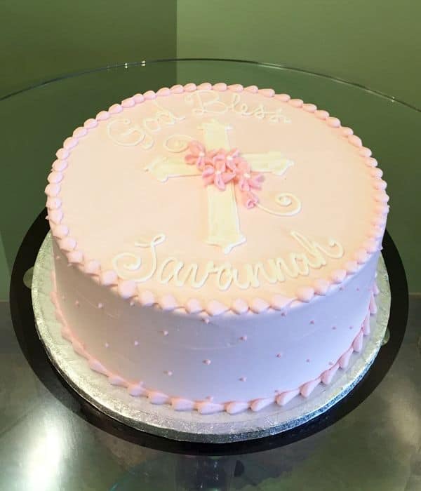 Girl’s Baptism Cake