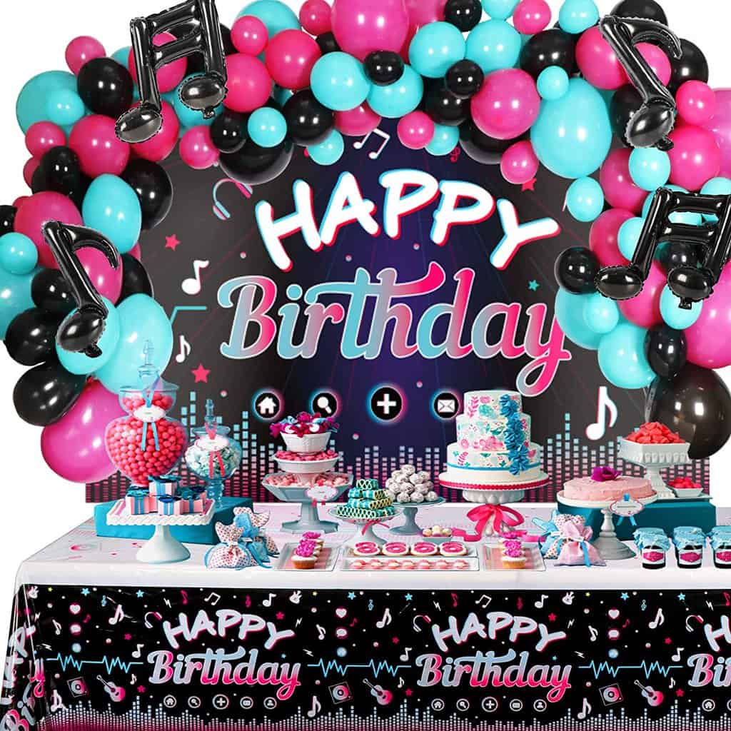 OurWarm 130 Pcs Tik Tok Birthday Party Decorations