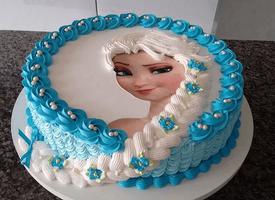 Princess Braids Elsa Cake Idea