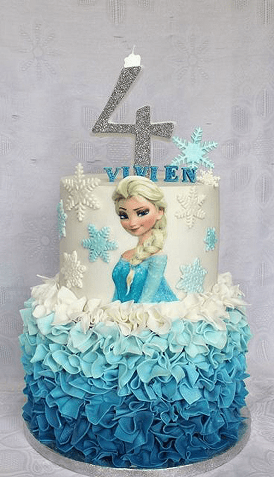 Princess Ruffles Elsa Cake Idea