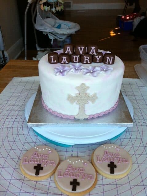 baptism cake