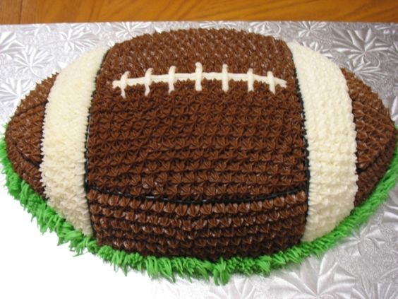 Chocolate and Vanilla Buttercream Football Cake