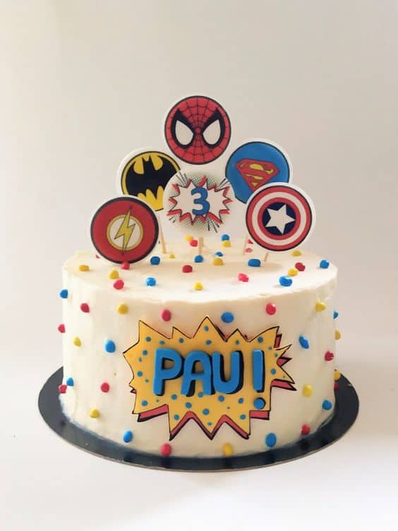 Cutesy Avengers Cake