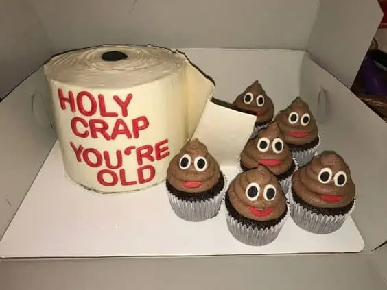 Holy Crap, You’re Old Cake and Cupcakes