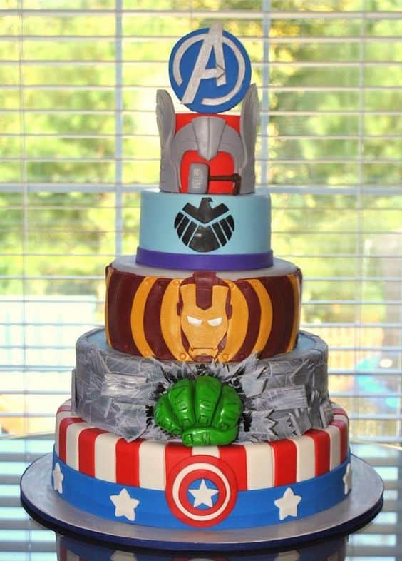 Huge Avengers Cake for a Huge Party