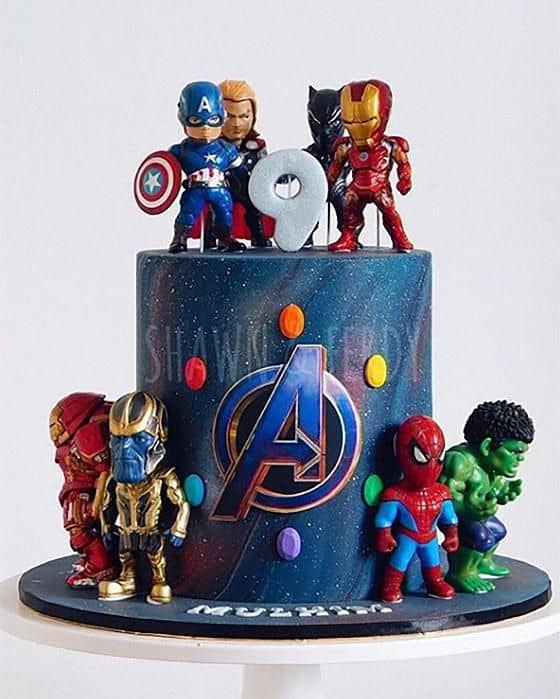 Infinity Stone Cake with Thanos