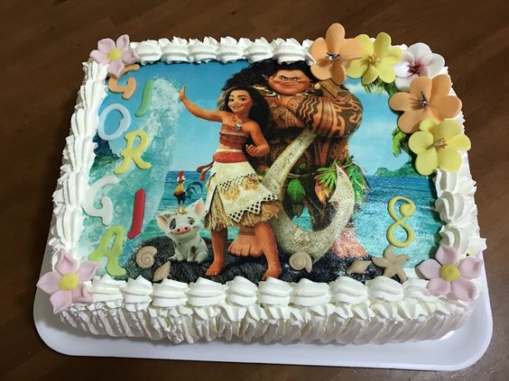 Moana Photo Cake