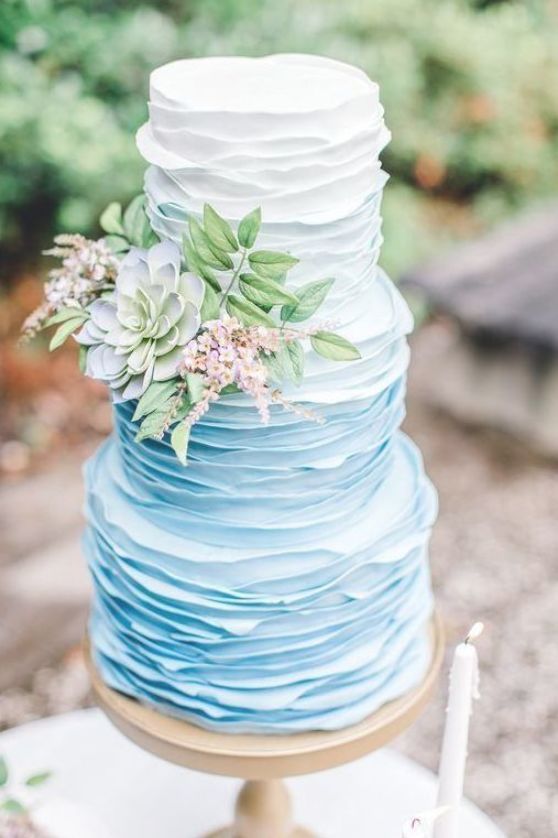 Moana Ruffle Wedding Cake