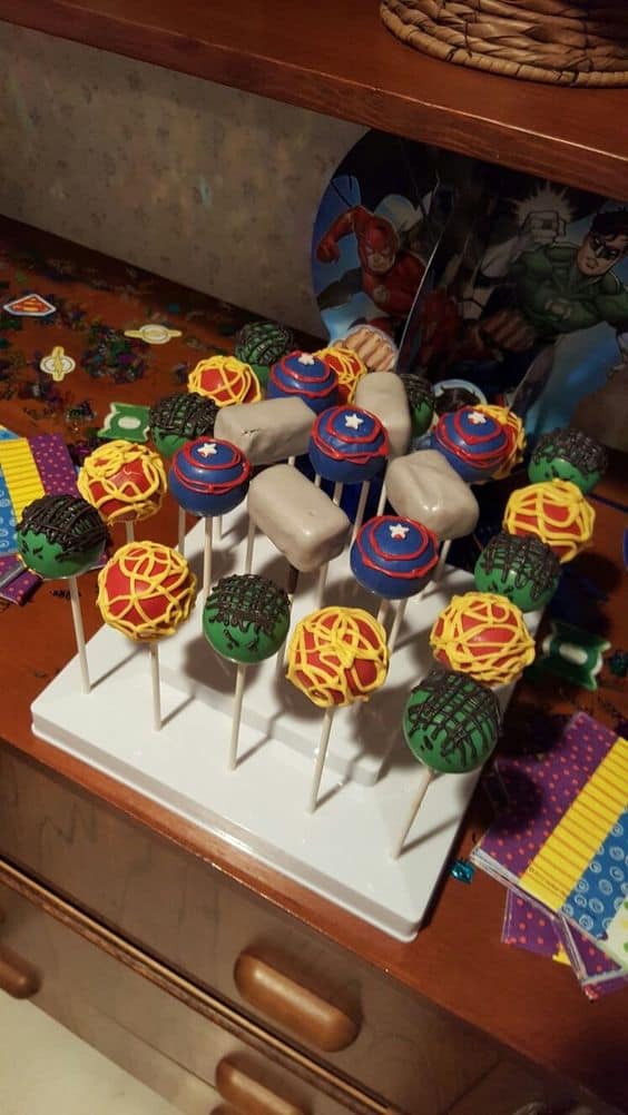 Simple Avengers Cake Pops