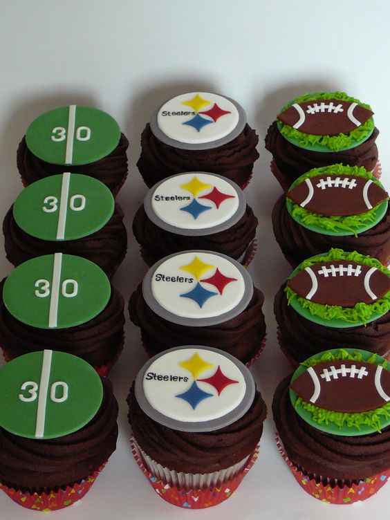 Steelers Football Cupcakes