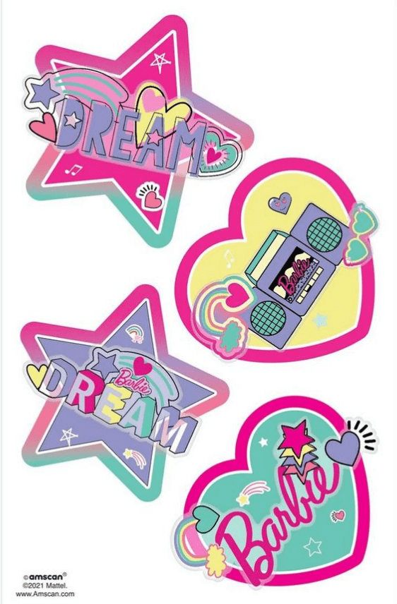 3D Barbie Dream Together Temporary Tattoos