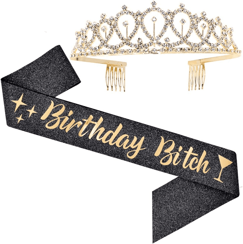 ADBetty Birthday Sash & Rhinestone Tiara Kit