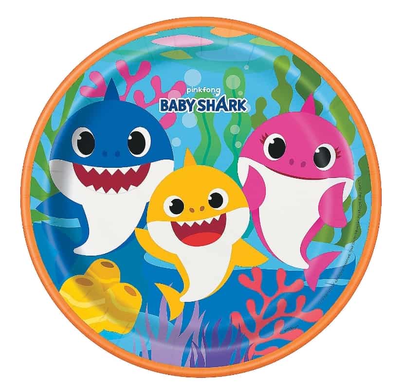 Baby Shark Paper Dinner Plates