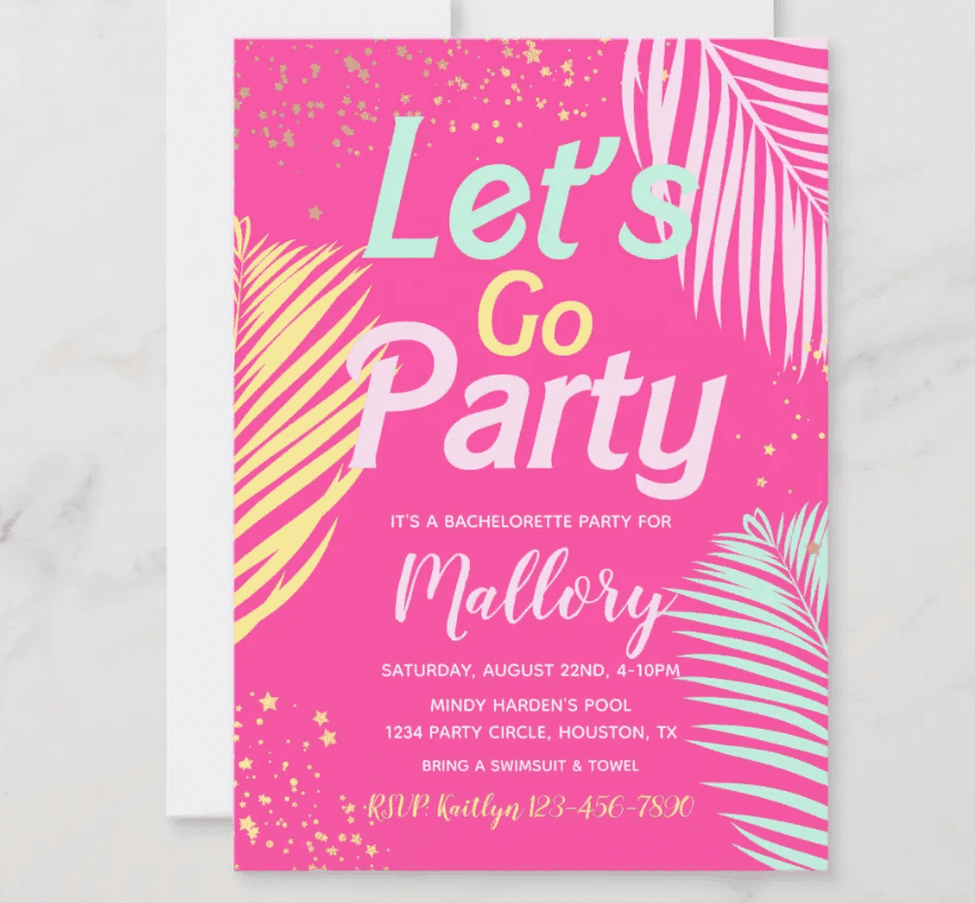 Barbie Bachelorette Party Invitations 