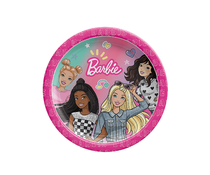 Barbie® Dream Together Party Round Paper Dessert Plates