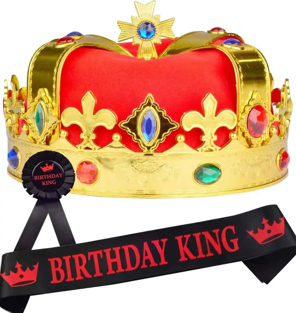 Birthday King Crown and Sash for Boy