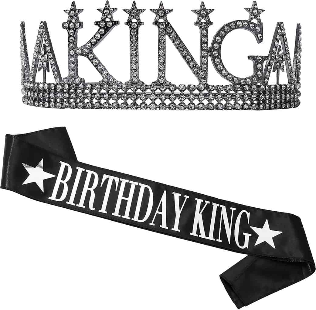 Birthday King Sash and Crown