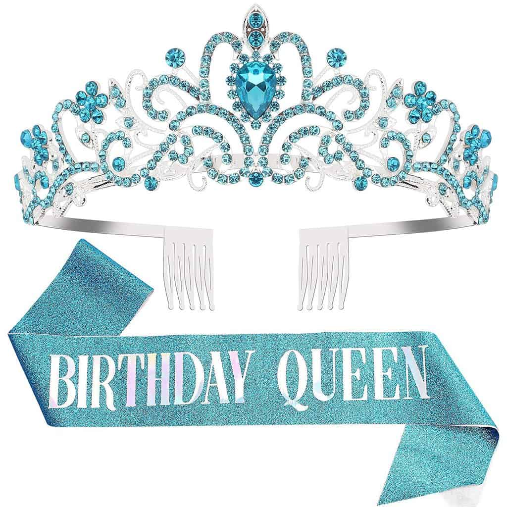 Birthday Queen Crystal Sash and Tiara