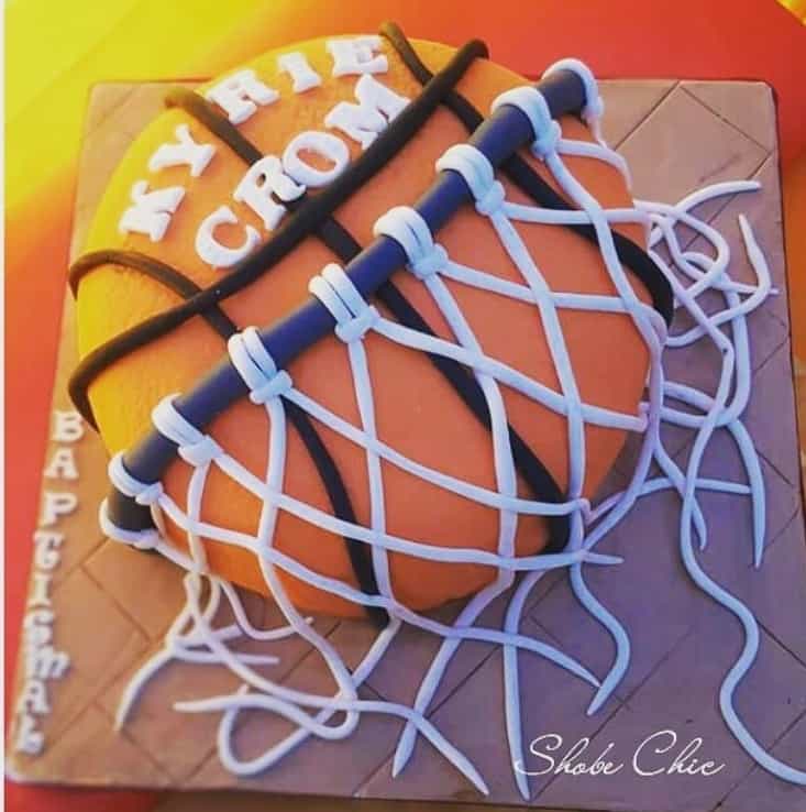 Broken Hoop Basketball Cake Idea