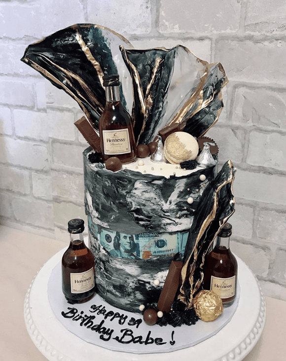 Artsy Hennessy Cake