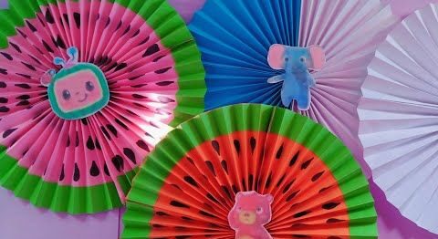 Cocomelon Paper Fans