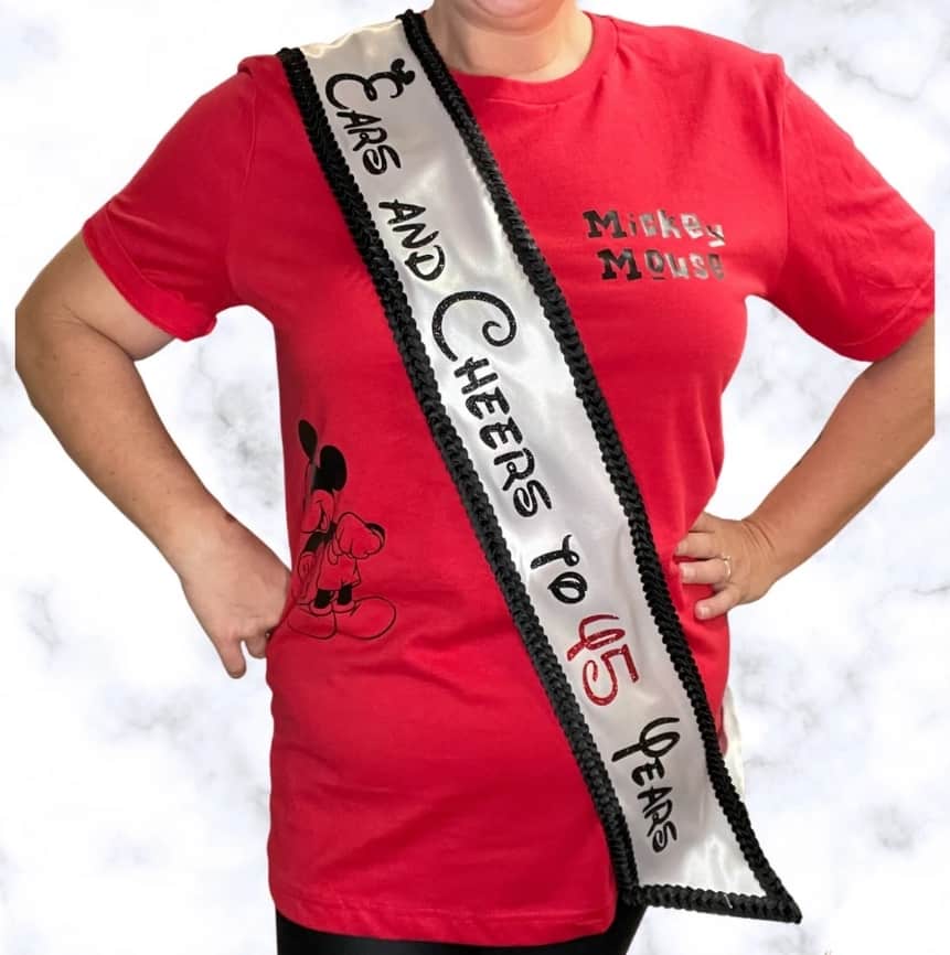 Disney 45 years Birthday Sash