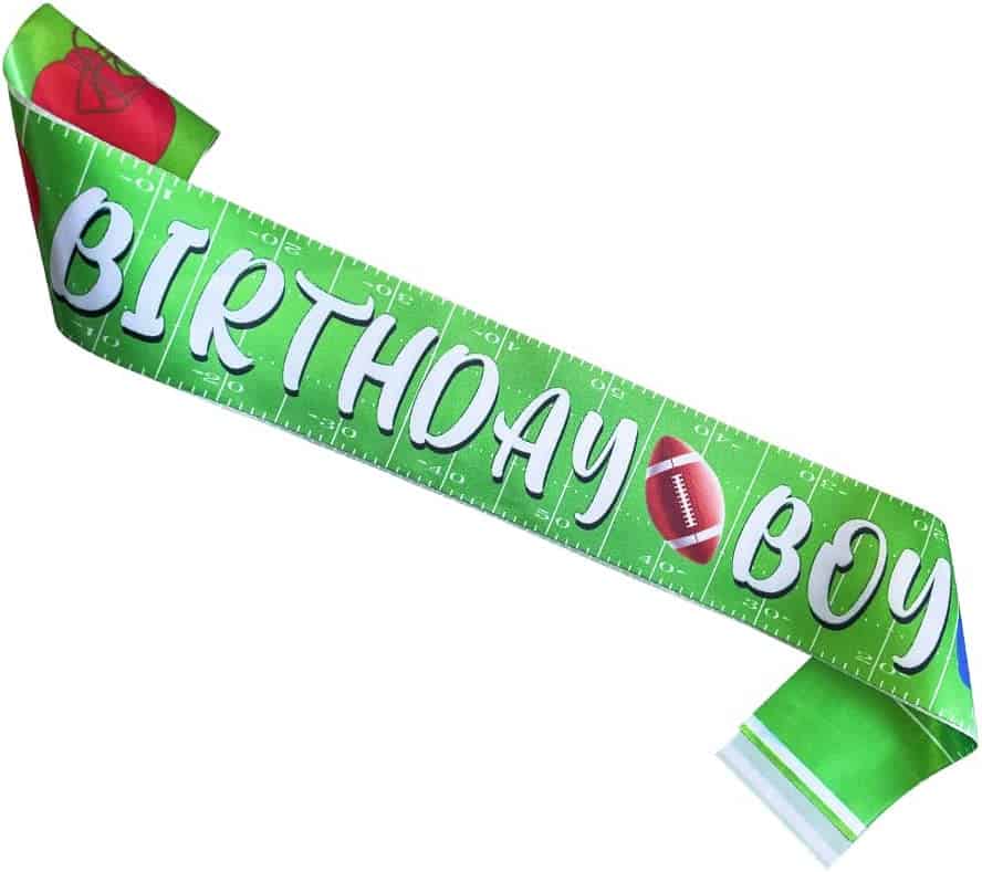 Football-Themed Birthday Sash