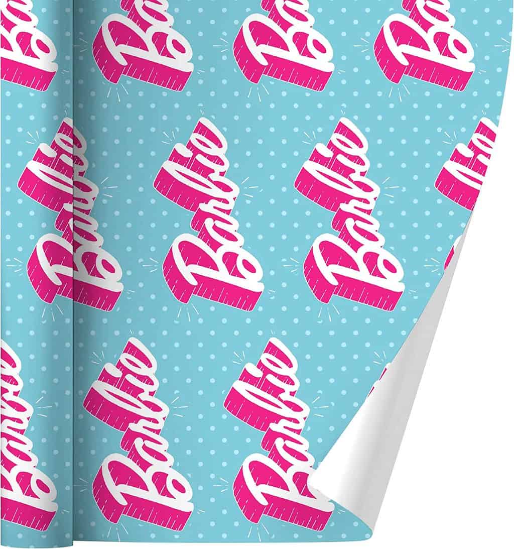 GRAPHICS & MORE Barbie Sketch Logo Premium Roll Gift Wrap Wrapping Paper