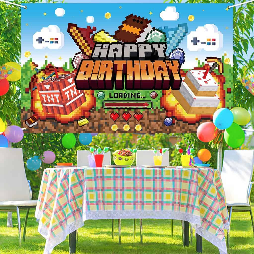 Gather Fun Pixel Party Supplies Banner