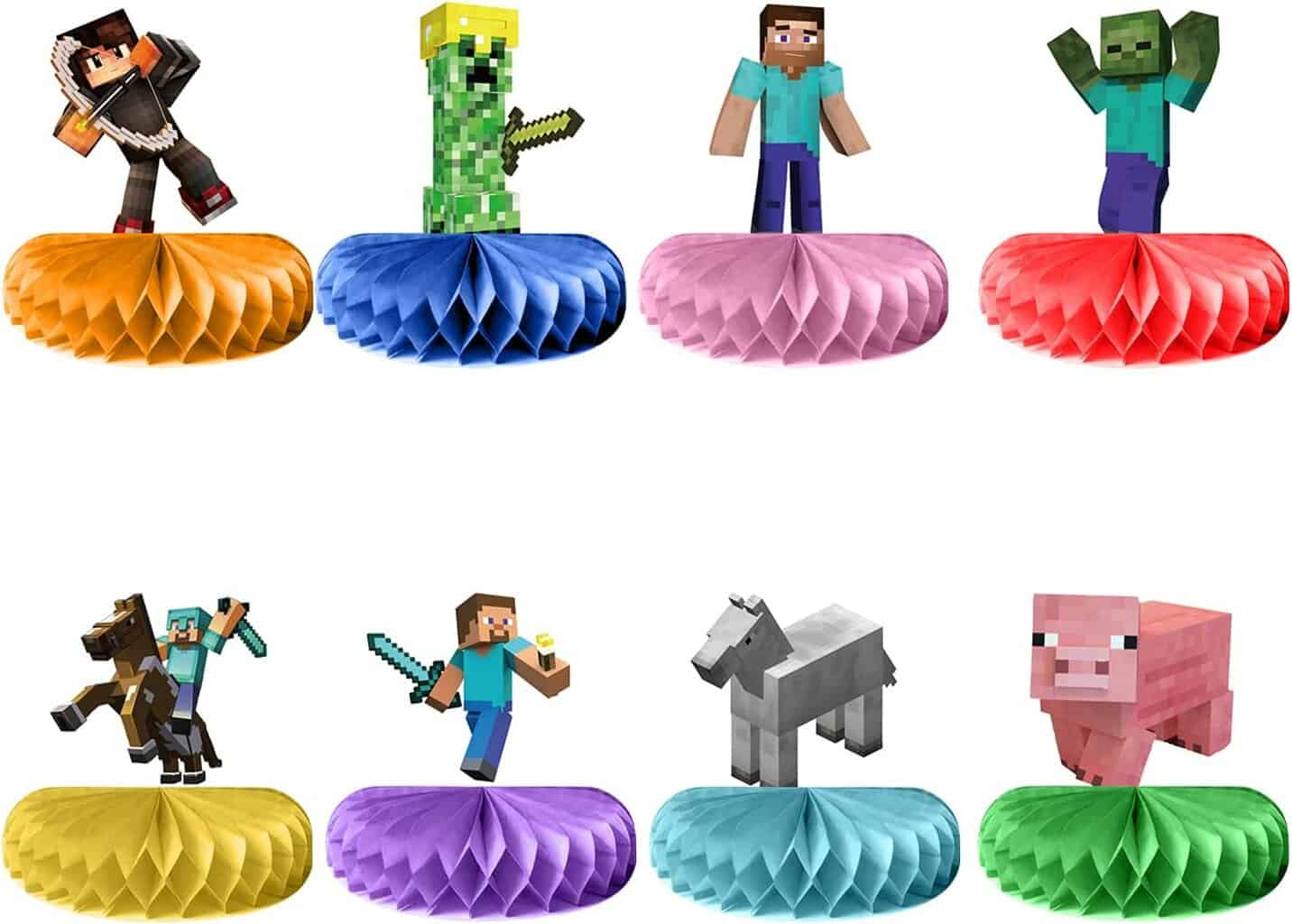 Pixel Miner Birthday Decorations