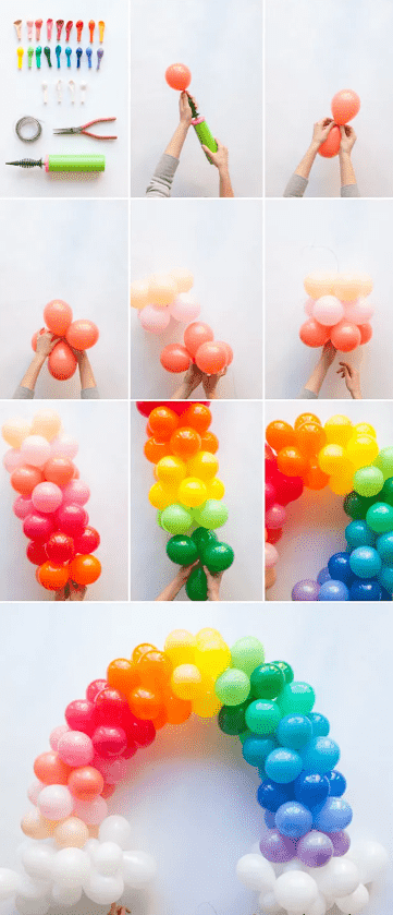 Rainbow Balloon Arch