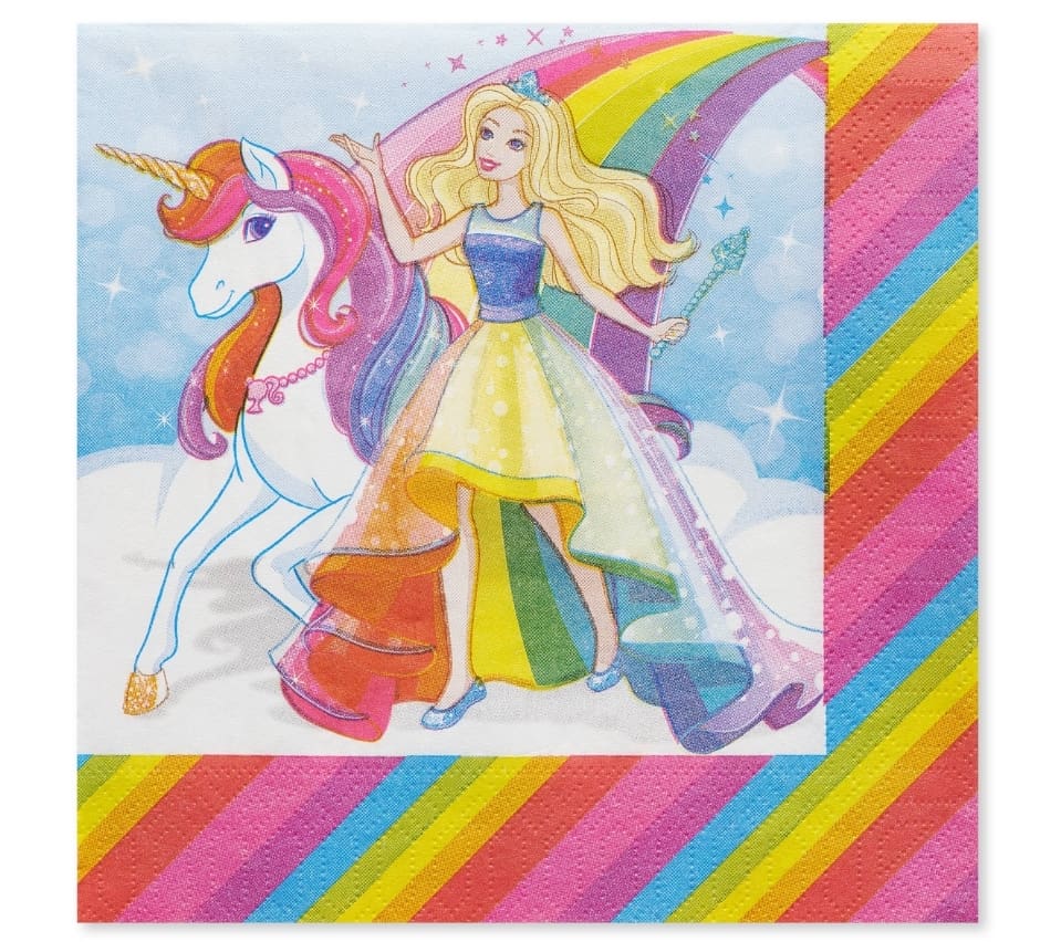 Rainbow Barbie Napkins